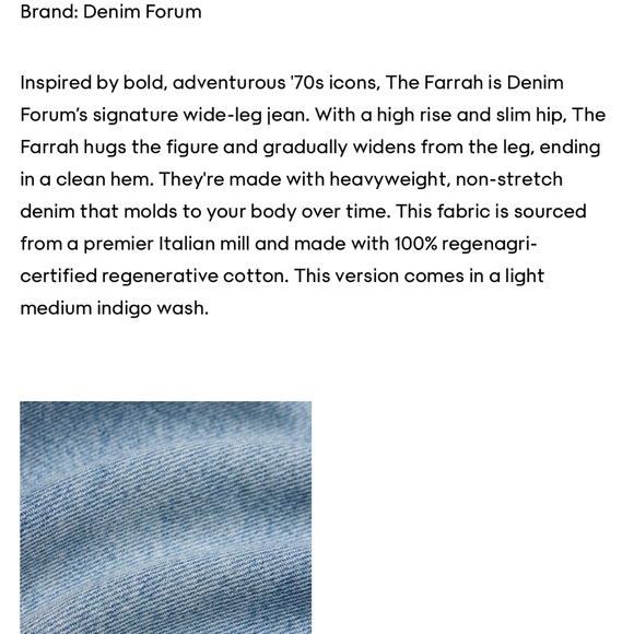 Brand New Aritzia Denim Forum Light Blue Hi-Rise Jeans - Picture 7 of 8